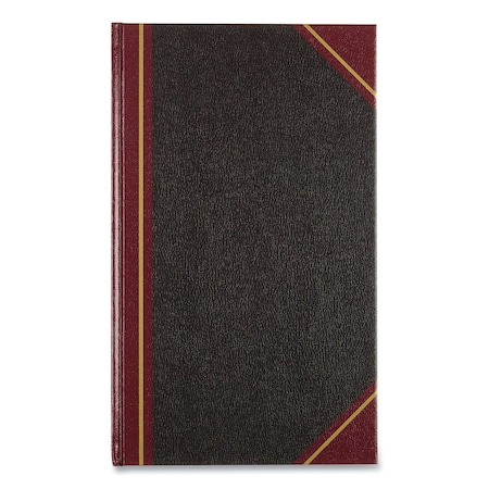National Texthide Record Book, 1 Subject, Medium/College Rule, Black/Burgundy Cover, 14 x 8.5, 500 Sheets 57151